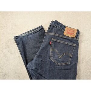 Levis 514 Slim Straight Jeans Mens 36x30 Dark Wash Blue Denim 100% Cotton